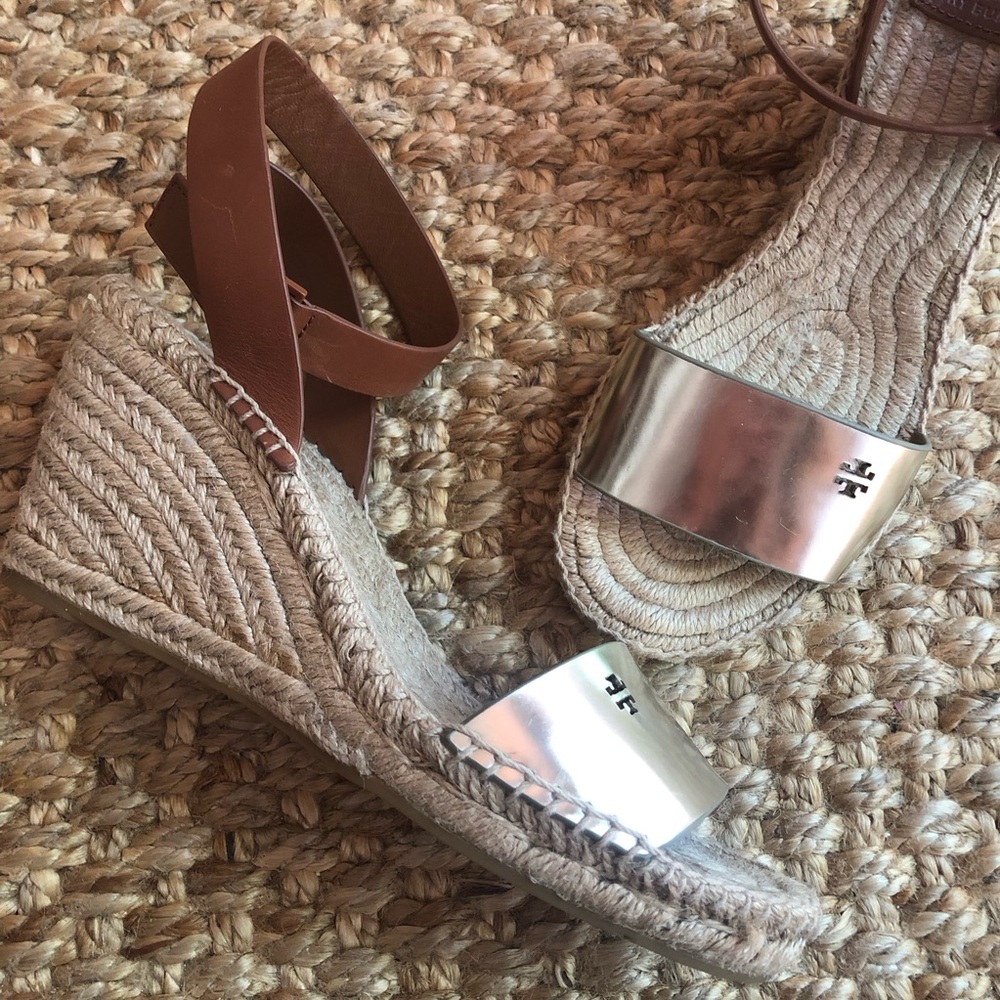 Tory Burch Bima Espadrille. Ankle Strap. Size 9